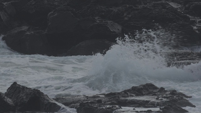 破浪/济州岛，韩国视频素材