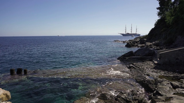 意大利利帕里岛的海湾视频素材