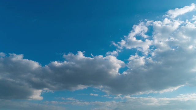 积云线的时间流逝越过天空视频素材