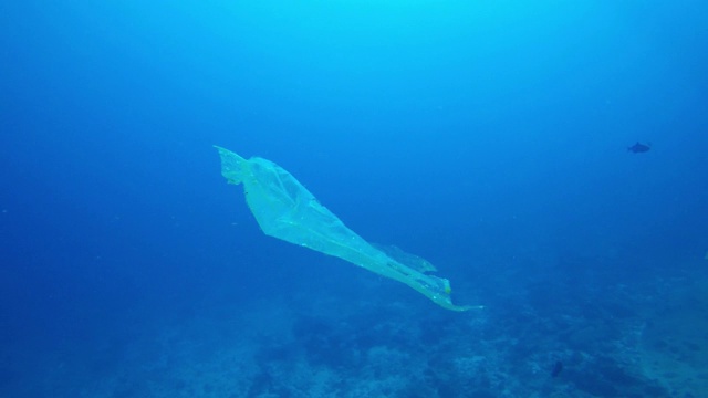 海洋视频中的塑料污染视频素材