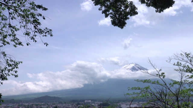 白天在富士山视频素材