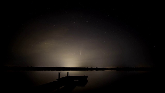 夜景，满是星星的夜晚视频素材