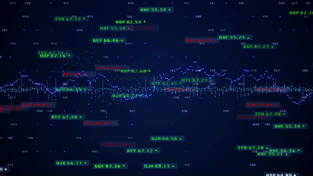 股票市场数字动画图金融统计信息图。视频素材