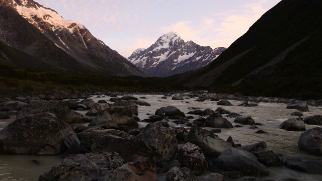 库克山和胡克河视频素材