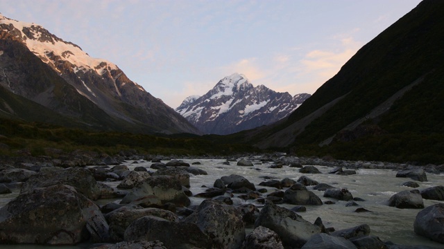 库克山和胡克河视频素材