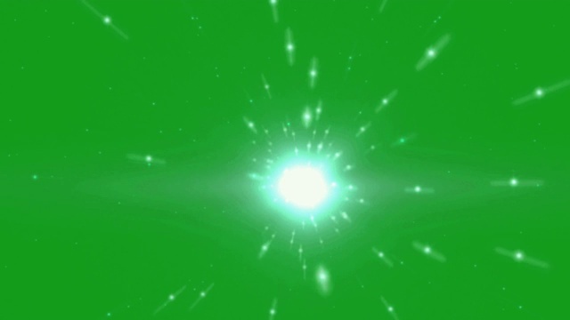星星通过太空绿色屏幕运动图形视频素材
