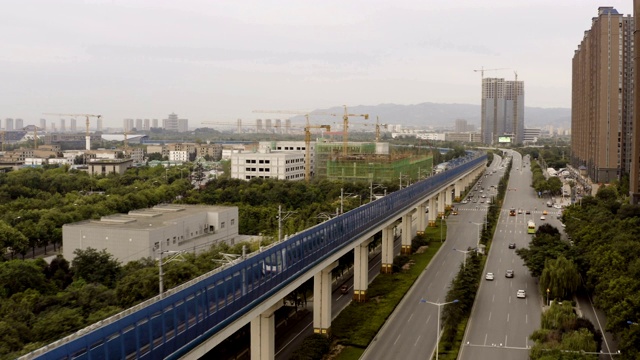 城市交通鸟瞰图视频素材