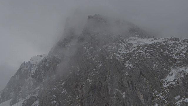 雪山无人机计划视频素材