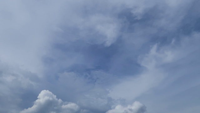 雷雨风暴云或白色和黑色可怕的灰色云景的时间流逝视频素材