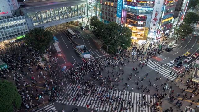 涉谷之夜视频素材