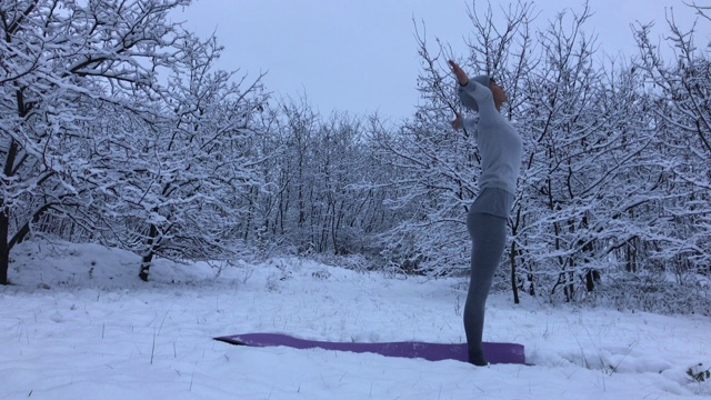 雪中的瑜伽视频下载