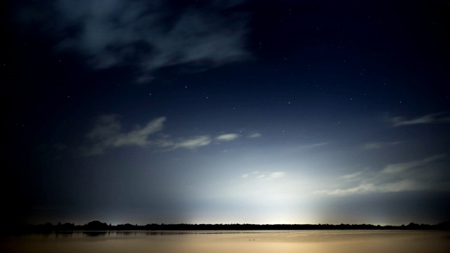 夜景，满是星星的夜晚视频素材