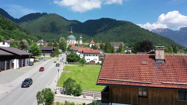 Ettal修道院，Ettal修道院附近的Oberammergau，德国巴伐利亚。视频素材