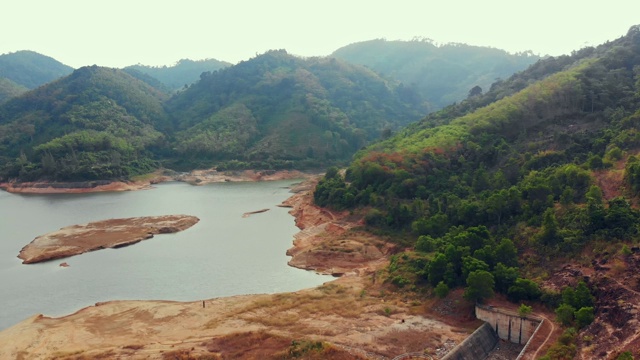 普吉岛班邦新坝水库鸟瞰图视频素材