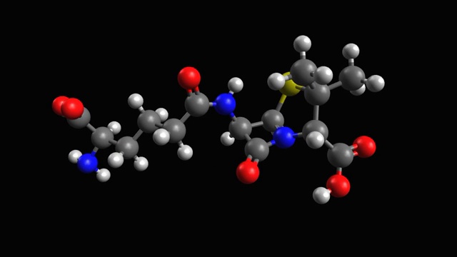 青霉素N分子的三维动态模型视频素材