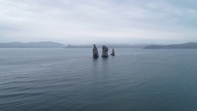 鸟瞰图美丽的阿瓦查湾视频素材