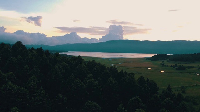 美丽的湖景无人机视频素材