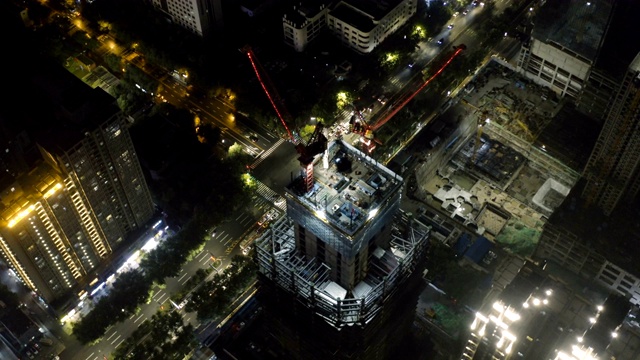 夜景鸟瞰图视频素材