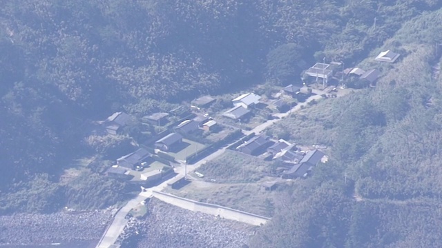 鸟瞰，日本鹿儿岛久前寺岛村视频素材