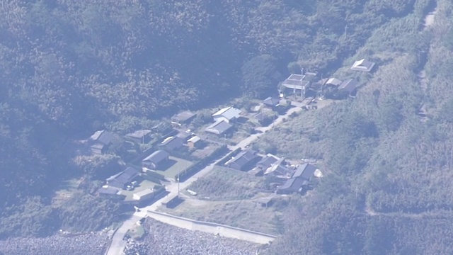 日本鹿儿岛，AERIAL, Village和Kuchinoerabujima Is视频素材