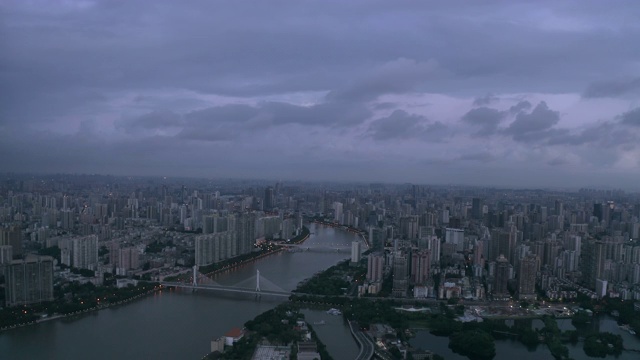 夏天，广州天空多云视频素材