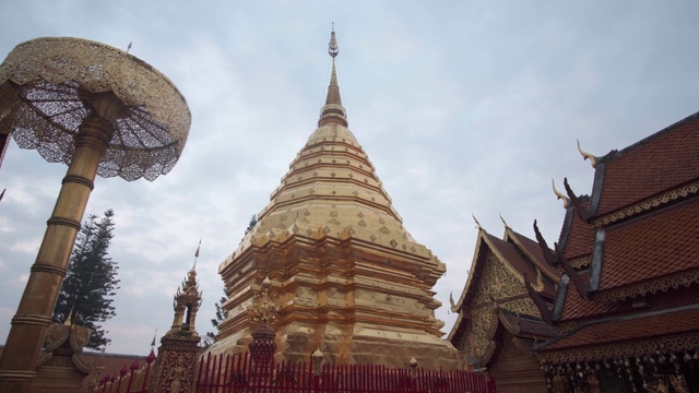 素贴寺，泰国清迈，东南亚，亚洲视频素材