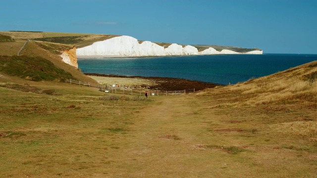 七姐妹，Cuckmere Haven, Sussex，英格兰，英国视频素材