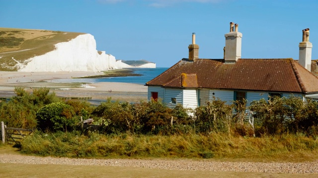 七姐妹，Cuckmere Haven, Sussex，英格兰，英国视频素材