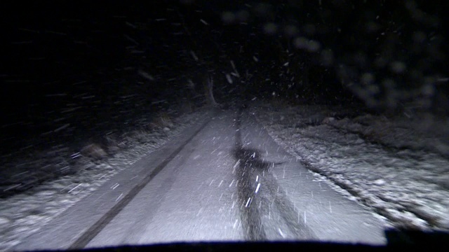 暴雪道路视频素材