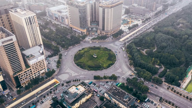 时间推移，环岛鸟瞰图视频素材