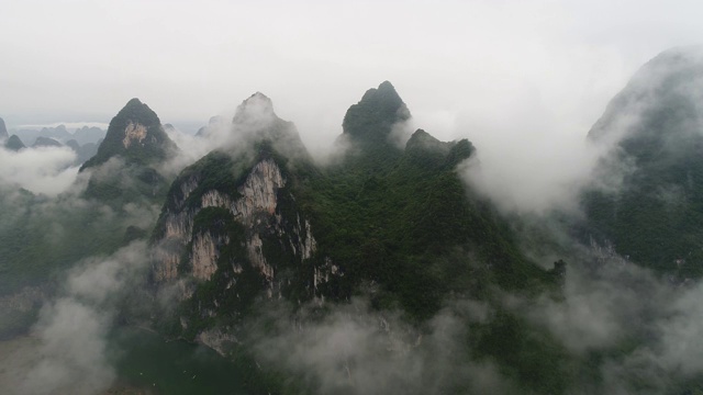 漓江日出，阳朔，桂林，中国广西视频素材