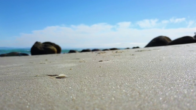 阳光明媚的拜伦湾海滩视频素材