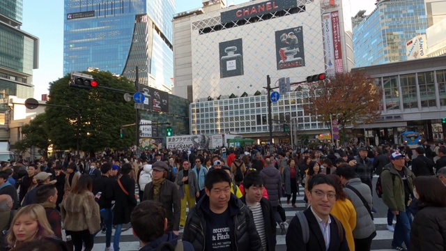 日本东京涩谷穿越超级断层视频素材