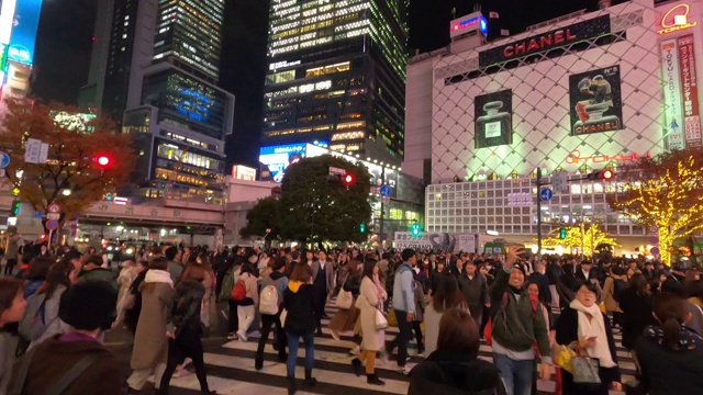 日本东京涩谷穿越超级断层视频素材