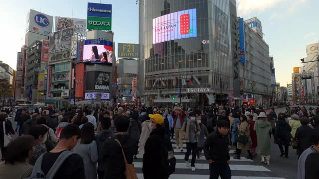 日本东京涩谷穿越超级断层视频素材