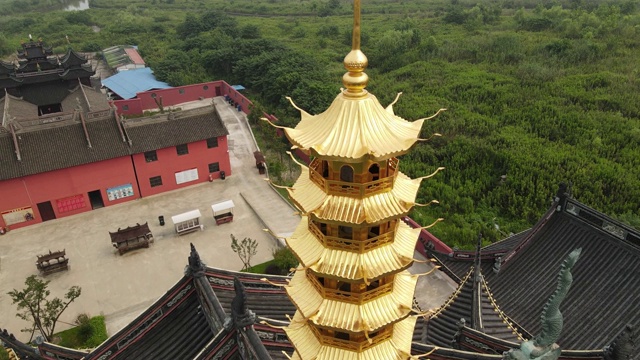 亚洲传统建筑。古寺宝塔旅游理念视频素材