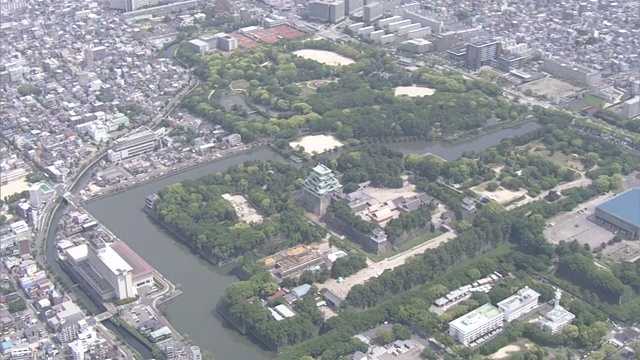 航空，名古屋城堡，爱知县，日本视频素材