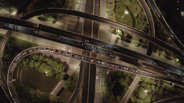 繁忙的城市高架道路视频素材