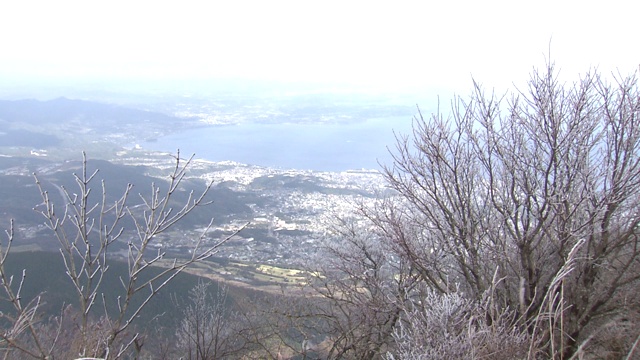 鹤米山上的白霜视频素材