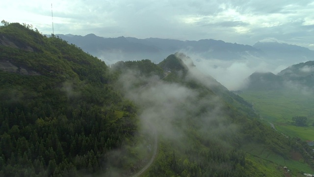 越南河江省全坝区潭山镇的山。视频素材
