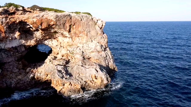 马略卡岛地中海的鸟瞰图视频素材