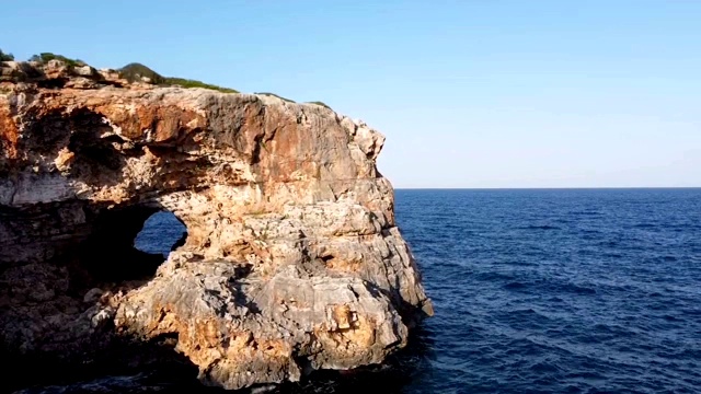 马略卡岛地中海的鸟瞰图视频素材