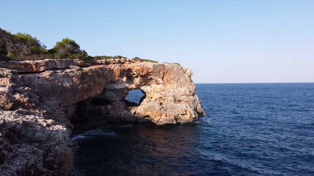 马略卡岛地中海的鸟瞰图视频素材