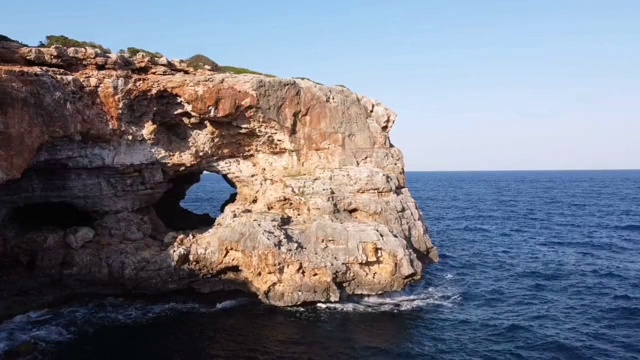 马略卡岛地中海的鸟瞰图视频素材