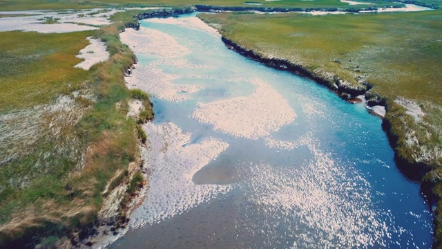 潮汐湿地景观视频素材