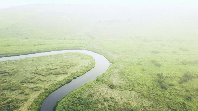 绕组运河湿地视频素材