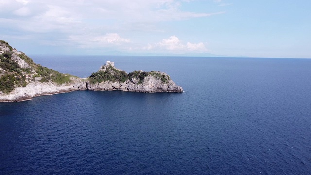 阿马尔菲海岸公路的鸟瞰图视频素材