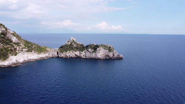 阿马尔菲海岸公路的鸟瞰图视频素材