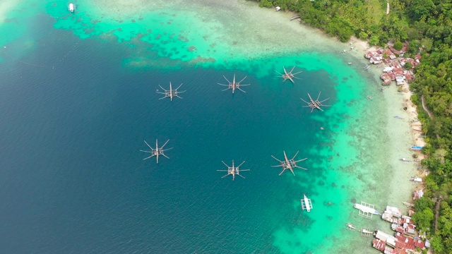 菲律宾的一个渔村。棉兰老岛视频素材