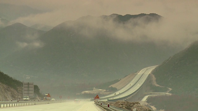 高速公路在克罗地亚视频素材